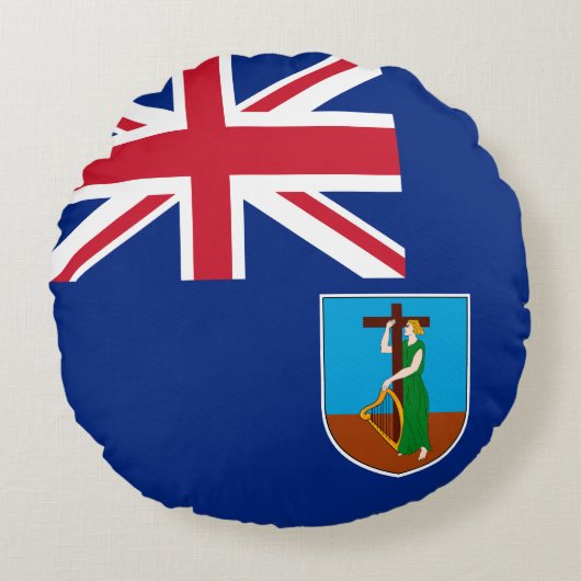 モンセラト国旗 ラウンドクッション (正面)