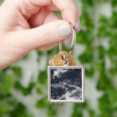 モンセラト、ソフリエールヒルズからのアッシュプルーム キーホルダー (手)