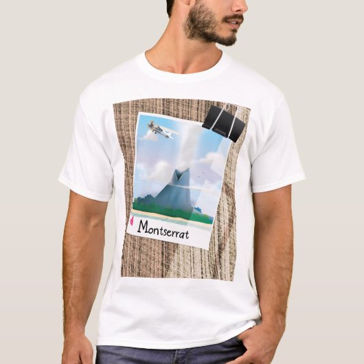 モンセラート火山のバカンスポスター Tシャツ (正面)