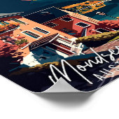 モンゼオーストリアヴィンテージ旅行アートイラストレーション ポスター (角)