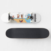 モンタウック飲料Worksロングボードデッキ スケートボード (横)