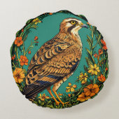 モンタカラフルグのハリアバード ラウンドクッション (裏面)