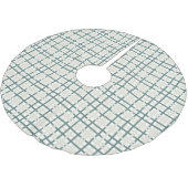 モンタックモダングリッドグリーン&ベージュクリスマス ブラッシュドポリエステルツリースカート (アングル)