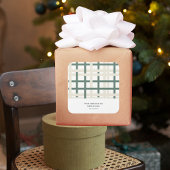 モンタックモダングリッドグリーン&ベージュ スクエアシール