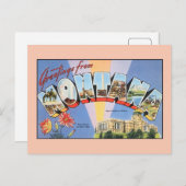 モンタナからのヴィンテージの挨拶 ポストカード (正面/裏面)