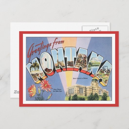 モンタナからの挨拶 ポストカード (正面/裏面)