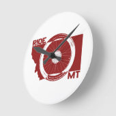 モンタナに乗る ラウンド壁時計 (傾斜)