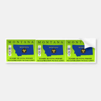 モンタナのゾンビの狩りの割り当て バンパーステッカー