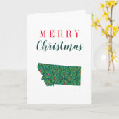 モンタナのメリークリスマス カード (黄色い花)