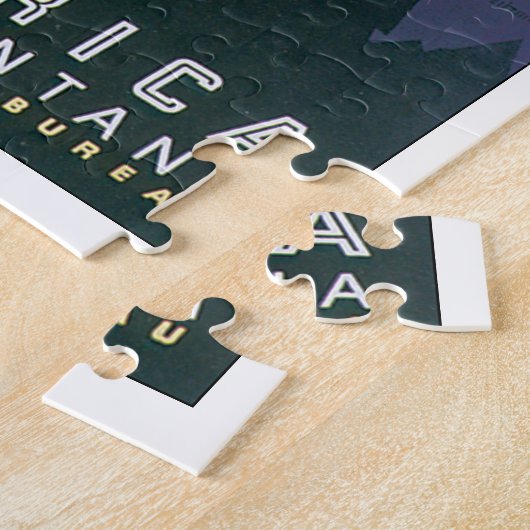 モンタナのヴィンテージ旅行にアメリカの歓迎を見て下さい ジグソーパズル (側面)