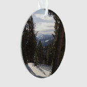モンタナの冬のマディソン山脈 オーナメント (正面)