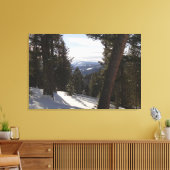 モンタナの冬のマディソン山脈 キャンバスプリント (インサイチュ (リビング))