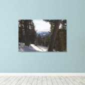 モンタナの冬のマディソン山脈 キャンバスプリント (インサイチュ (ウッドフロア))