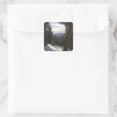 モンタナの冬のマディソン山脈 スクエアシール (バッグ)