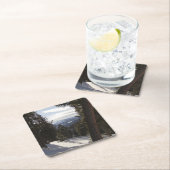 モンタナの冬のマディソン山脈 スクエアペーパーコースター (インサイチュ)