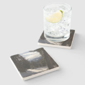 モンタナの冬のマディソン山脈 ストーンコースター (横)