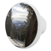 モンタナの冬のマディソン山脈 セラミックノブ (右)