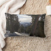 モンタナの冬のマディソン山脈 ランバークッション (ブランケット)