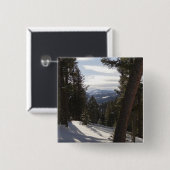 モンタナの冬のマディソン山脈 缶バッジ (正面&裏面)