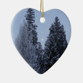 モンタナの冬の朝の木々 セラミックオーナメント (右)