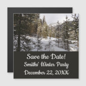 モンタナの冬の雪山の景色 (正面/裏面)