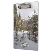 モンタナの冬の雪山の景色 クリップボード (左)