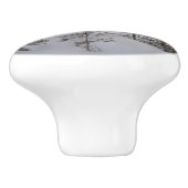 モンタナの冬の雪山の景色 セラミックノブ (側面)