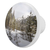 モンタナの冬の雪山の景色 セラミックノブ (右)