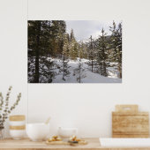 モンタナの冬の雪山の景色 ポスター (キッチン)