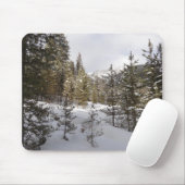 モンタナの冬の雪山の景色 マウスパッド (マウス)