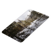 モンタナの冬の雪山の景色 マグネット (左側)