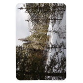 モンタナの冬の雪山の景色 マグネット (縦)