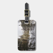 モンタナの冬の雪山の景色 ラゲッジタグ (正面縦)