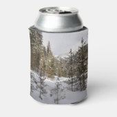 モンタナの冬の雪山の景色 缶クーラー (缶裏面)