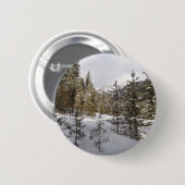 モンタナの冬の雪山の景色 缶バッジ (正面&裏面)