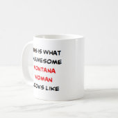 モンタナの女性 すごい コーヒーマグカップ (正面左)