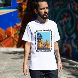 モンタナの子、ワイルドに生きろ | 荒々しいウエスタン ネイチャー Tシャツ