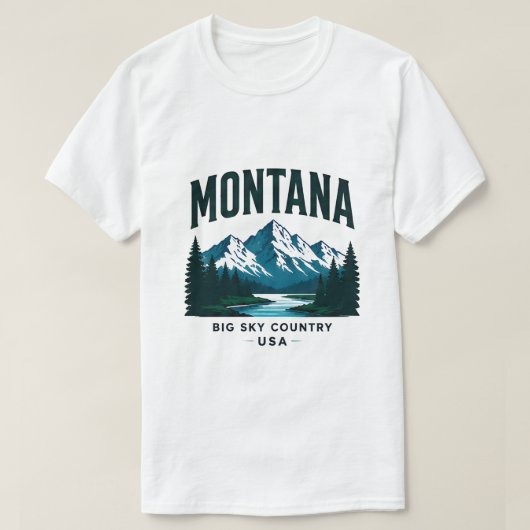モンタナの山岳遺産 Tシャツ (デザイン正面)