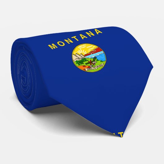 モンタナの州の旗のデザイン ネクタイ (ロール)