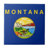 モンタナの州の旗 タイル (正面)