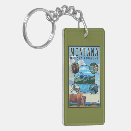 モンタナの州場面 キーホルダー (正面左)