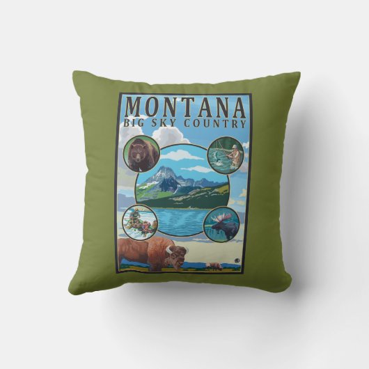 モンタナの州場面 クッション (裏面)