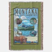 モンタナの州場面 スローブランケット (正面縦)