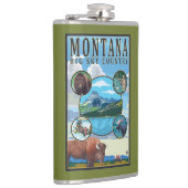 モンタナの州場面 フラスク (右)