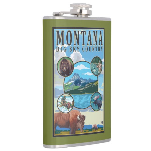 モンタナの州場面 フラスク (右)
