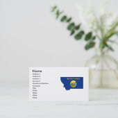 モンタナの旗の地図 名刺 (スタンド正面)