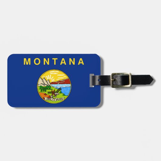 モンタナの旗 ラゲッジタグ (正面横)