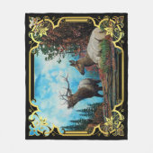 モンタナの森フリースブランケット フリースブランケット (正面)