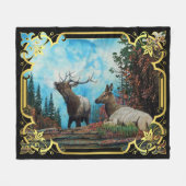 モンタナの森フリースブランケット フリースブランケット (正面(横))