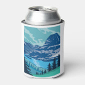 モンタナの氷河の国立公園とキントラ湖 缶クーラー (缶正面)
